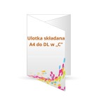 Ulotki składane A4 do DL w "C" - 250g