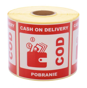 Naklejka COD Pobranie 250 szt.  (1)